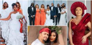 Reactions as Nadia Buari shares photos from sister Samera's white wedding. Credit: iamnadiabuari.