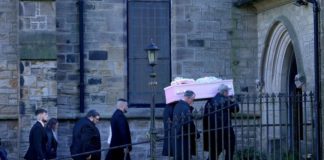 The funeral of Maya Louise Chappell, who died aged just two (Image: Newcastle Chronicle)