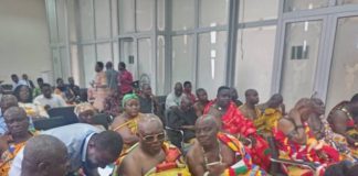 Traditional rulers from Kyebi storm parliament to support Ken Ofori-Atta