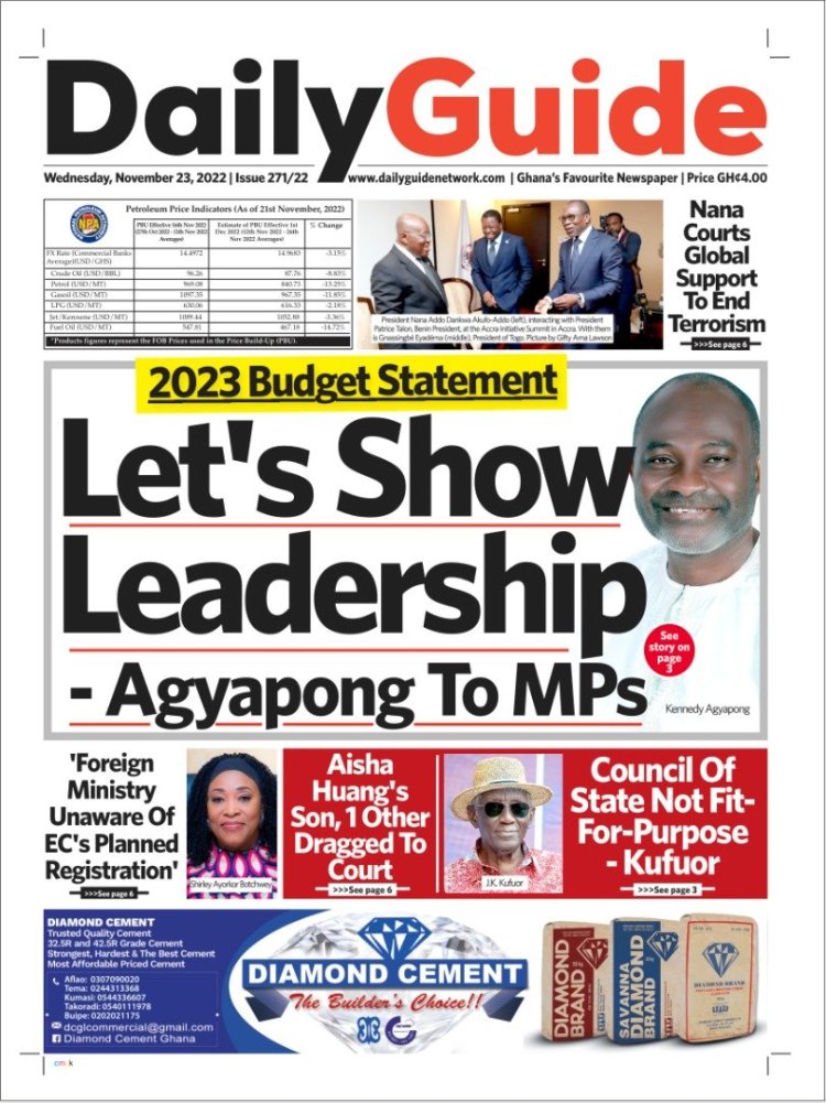 Newspaper Headlines Wednesday, November 23, 2024