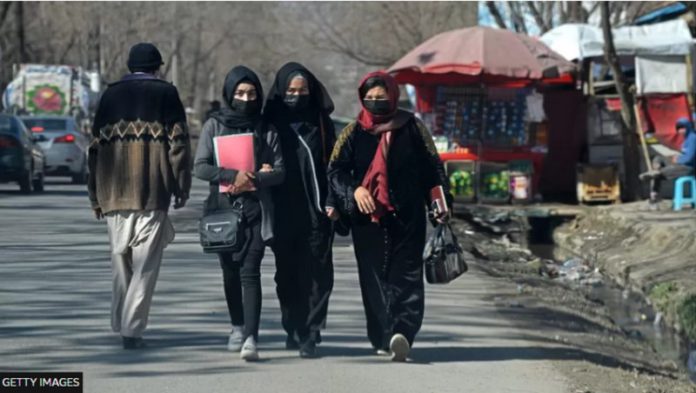 Female students in the capital - Kabul University and others reopened in the spring following the Taliban takeover