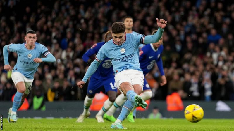 Man City score four against Chelsea to go through in FA Cup ...