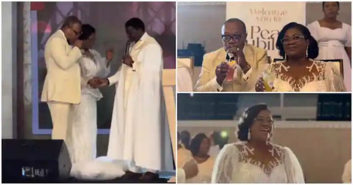 Bishop Titi-Ofei and his wife celebrate their pearl anniversary. source: @daveblog