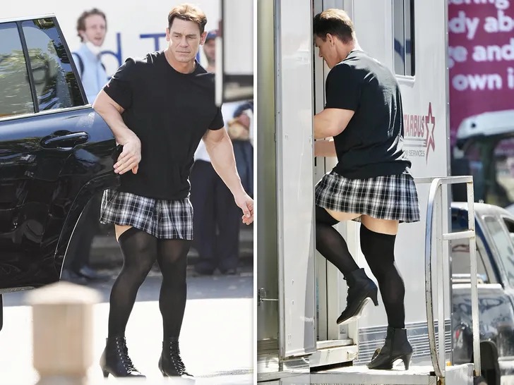 John Cena causes stir as he rocks mini skirt and heels [Photos ...