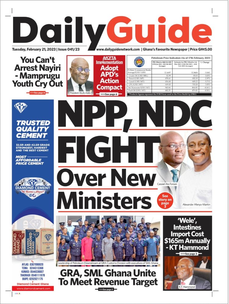 Newspaper Headlines: Tuesday, February 21, 2023 - Adomonline.com