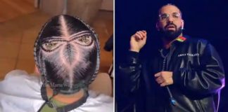 Drake's owl hairstyle has gone viral on Twitter, and netizens are not digging it. Image: @DailyLoud/Twitter and Prince Williams/Getty Images