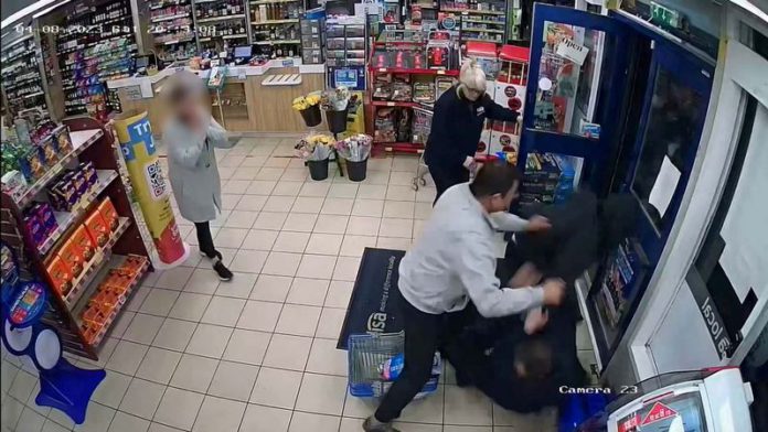 Billy Maher fought with the would-be robber (Image: Cambridgeshire Constabulary/SWNS)