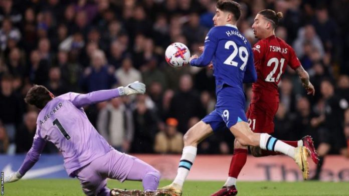 Kai Havertz had the ball in the net but the goal was ruled out after striking his arm