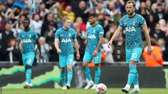 Tottenham's defeat at Newcastle United saw them lose ground in the race for a top-four spot