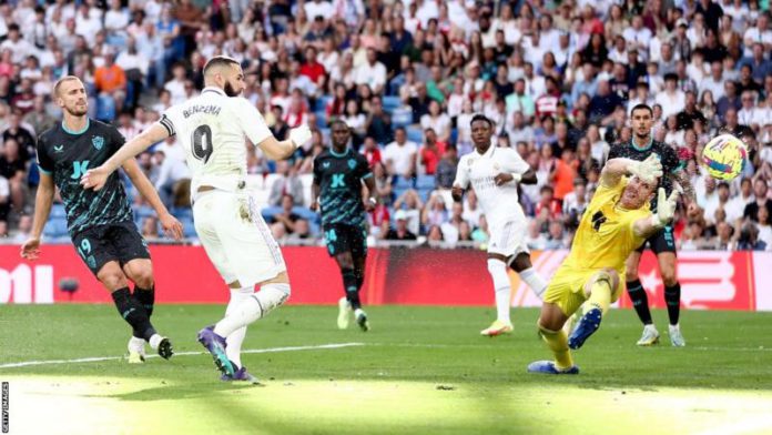 Karim Benzema is the second La Liga player to score three hat-tricks in a month in all competitions this century, after Cristiano Ronaldo in May 2015