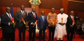 Akufo-Addo swears in 5 new Ministers and a deputy