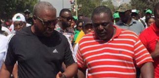 John Dramani Mahama and Koku Anyidoho