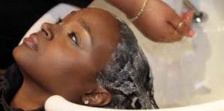 Using warm water to wash the hair opens the pores to rid the hair of dirt