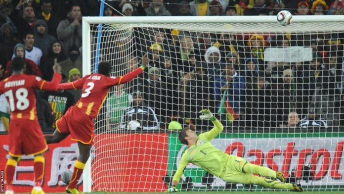 Asamoah Gyan's missed penalty against Uruguay in the final minute of extra-time in the quarter-finals of the 2010 World Cup would have made Ghana the first African side to reach a semi-final