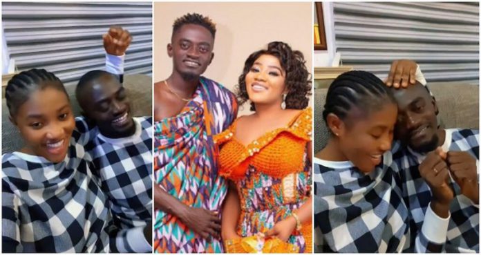 Lil Win and his wife Maame Serwaa Photo Source: ohemaaprettygold