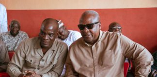 Haruna Iddrisu (left) with John Dramani Mahama (right)