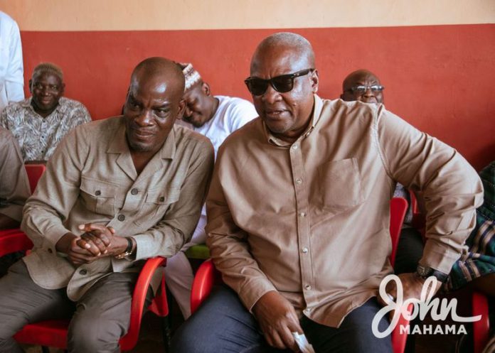 Haruna Iddrisu (left) with John Dramani Mahama (right)