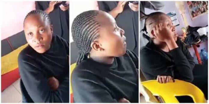 The lady got her hair shaved clean over refusal to pay for stylist's services Credit: @AdvoBarryRoux