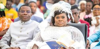 Apostle Emmanuel Gyesi-Addo and Elizabeth Gyesi-Addo, his wife, during their retirement service