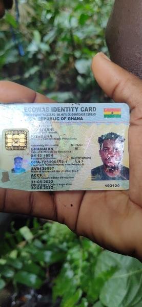 The deceased Ghana card was also found at the scene