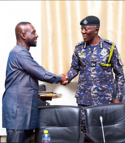 IGP Dampare's exchanges with Commissioner of Police (COP) George Alex Mensah
Credit : IGP photographer