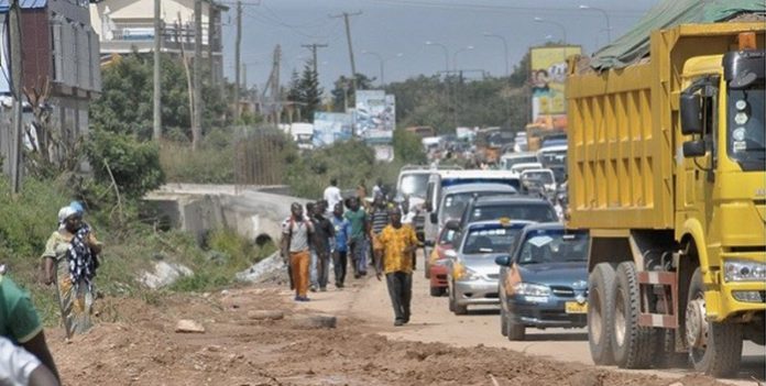 Gridlock on Mallam-Kasoa road after Tuesday's downpour Library photo