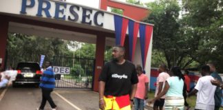 John Dumelo walking bare footed and backwards