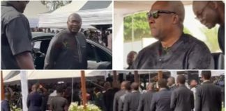 Bawumia and Mahama at funeral of the Rev funeral late Apostle Dr. Michael Kwabena Ntumy