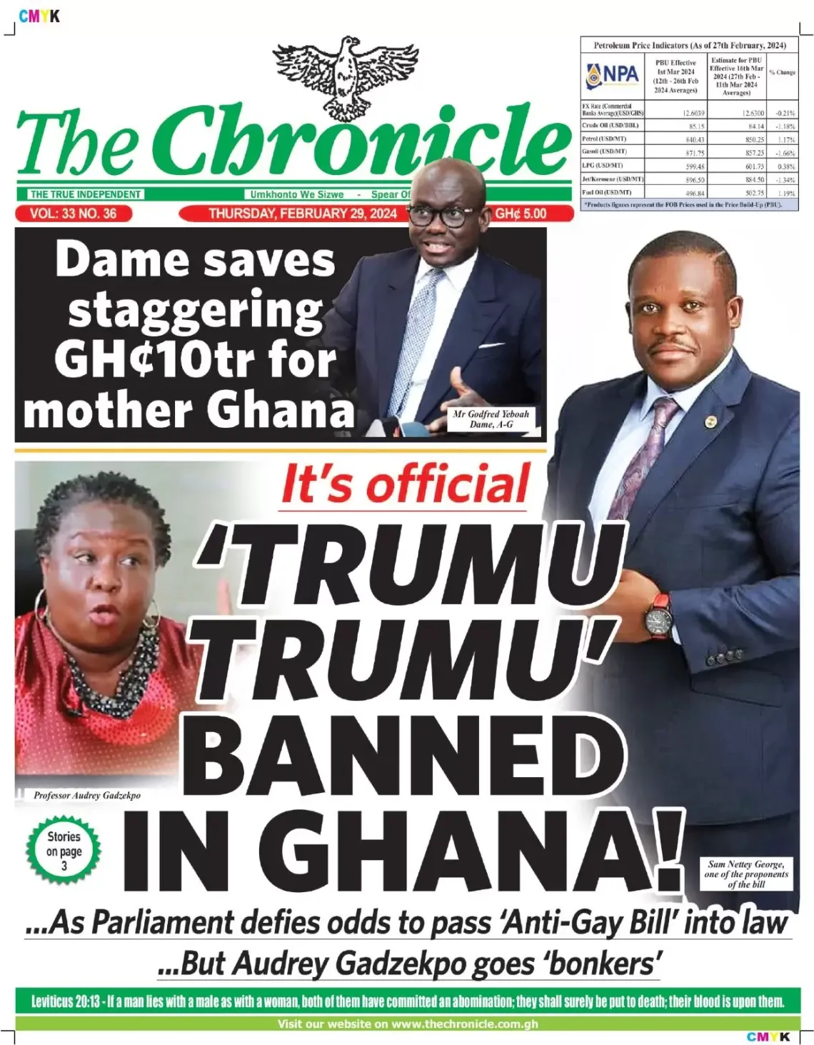 Newspaper Headlines: Thursday 29th February 2024 - Adomonline.com