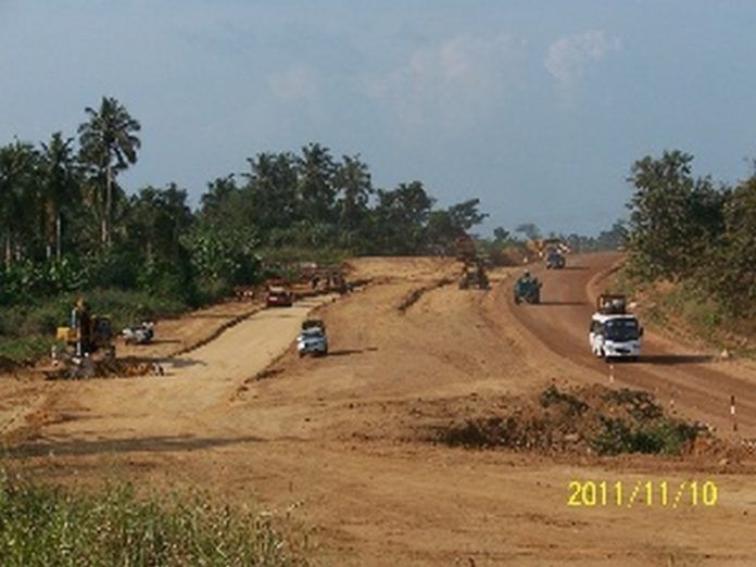 Ongoing works on the Accra-Kumasi Highway | File photo