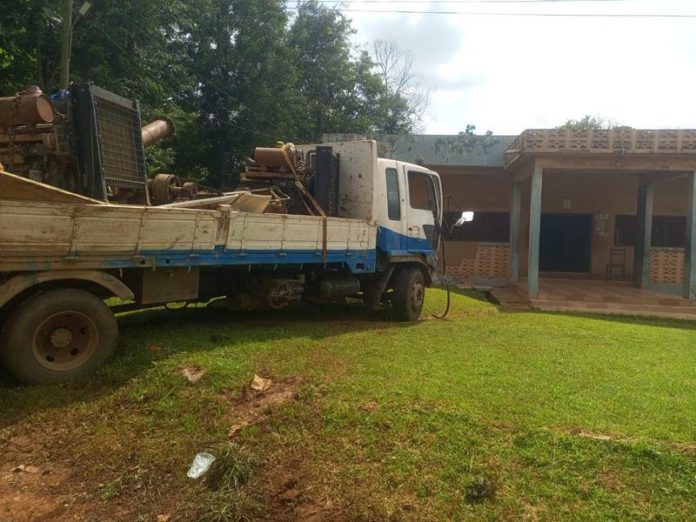 KIA Rhino Carrying Galamsey Equipment Crashes into Sehwi Juaboso Magistrate Court