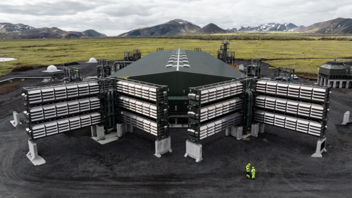 Climeworks' Mammoth plant in Hellisheiði, Iceland, started operating on May 8. Oli Haukur Myrdal/Climeworks