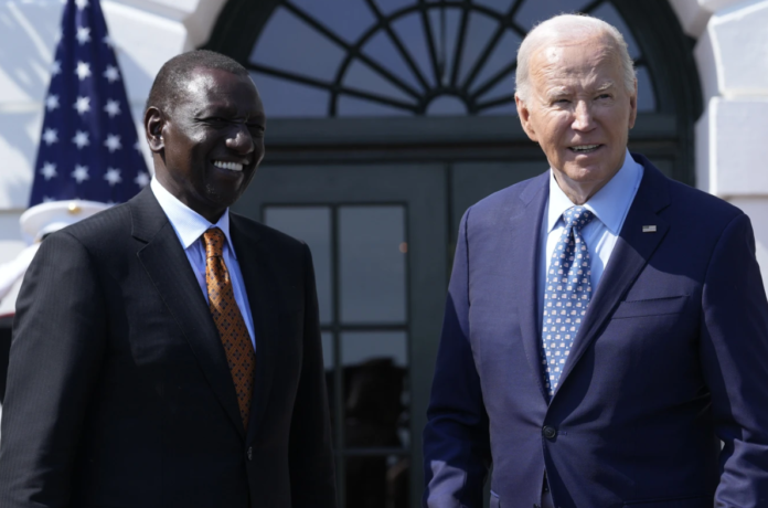 President Joe Biden welcomes Kenya's President William Ruto to the White House in Washington, Wednesday, May 22, 2024. (AP Photo/Susan Walsh)