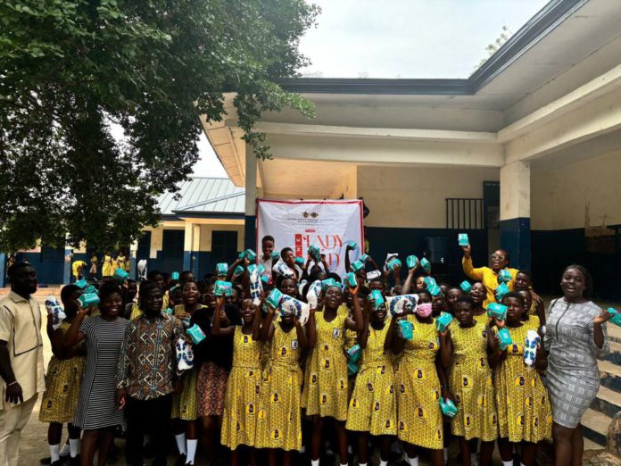 NASPA donates sanitary pads to students in Adabraka