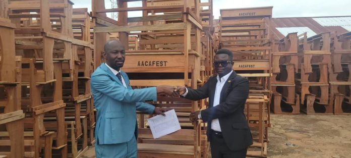 Asante Akyem Central MCE donates 500 dual desks to schools in his constituency