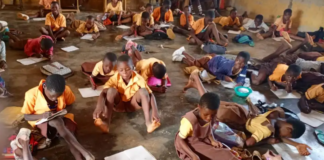 School children at the Babile D/A Primary School in Babile in the Lawra Municipality