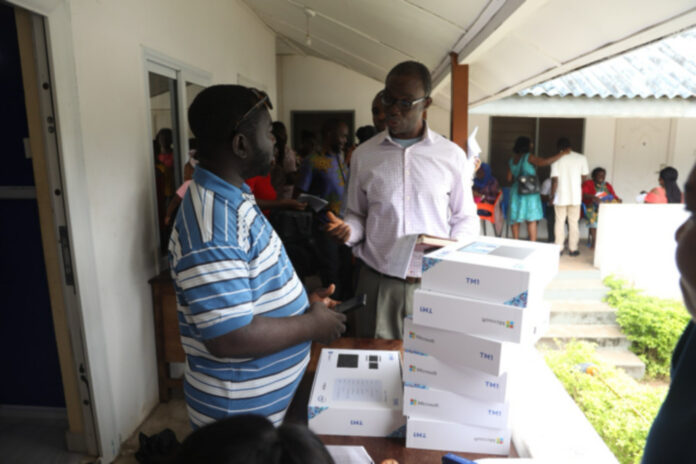 GES distributes laptops to 233 teachers in Okaikwei North