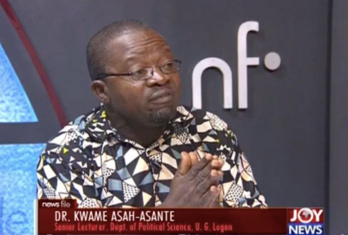 Political Scientist and Senior lecturer at the University of Ghana, Dr Kwame Asah-Asante