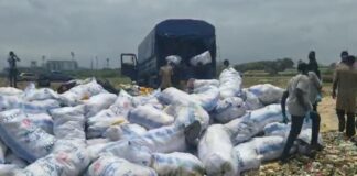 CID and NACOC destroy sacks of cocaine and marijuana