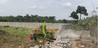 REGSEC demolishes unauthorised structures in Dodowa forest