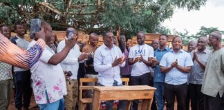 Dr Gideon Boako donates 2,000 desks to Tano North schools