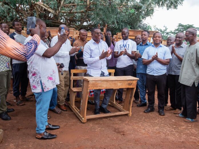 Dr Gideon Boako donates 2,000 desks to Tano North schools