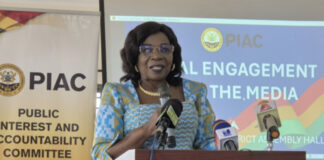 Emerita Professor Elizabeth Ardayfio-Schandorf, the Chairperson of PIAC