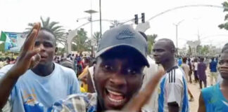 Kano has seen the biggest turnout of protesters so far - with this man telling the BBC people are dying of hunger