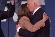 Tearful Joe Biden passes torch to Kamala Harris at convention