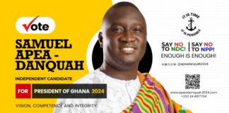 The flagbearer of Yellow Ghana, Samuel Apea-Danquah,