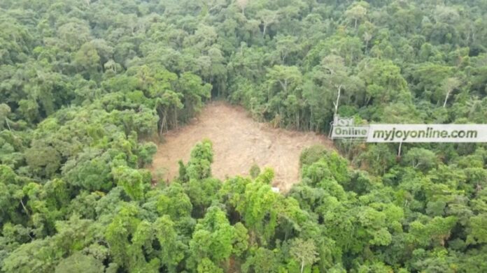 Miners invade Draw River Forest Reserve in Western Region.