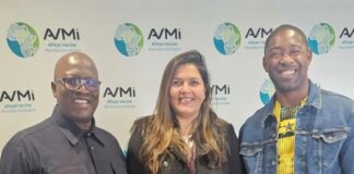 Prof William Ampofo, Executive Director of AVMI and CEO of the National Vaccine Institute in Ghana, Farrah Losper, Board Chair of AVMI and Chief Commercial Officer: Biovac, minister of health for Ghana, Dr Bernard Okoe Boye.