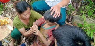 Vietnamese state media Dang Tien Lam was found by locals who heard a child's cry coming from woodland