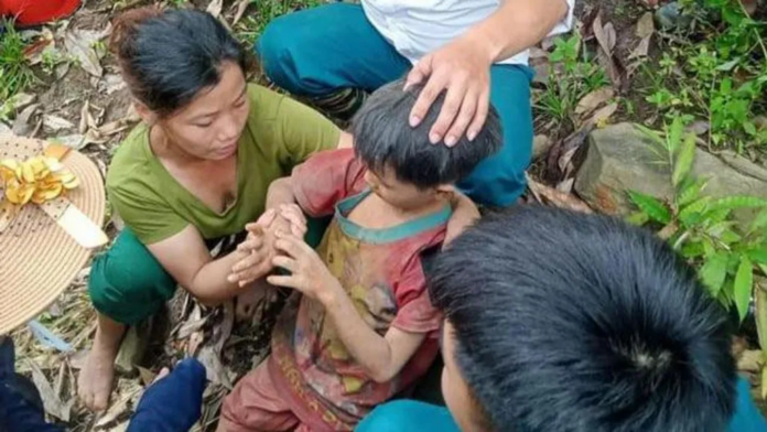 Vietnamese state media Dang Tien Lam was found by locals who heard a child's cry coming from woodland